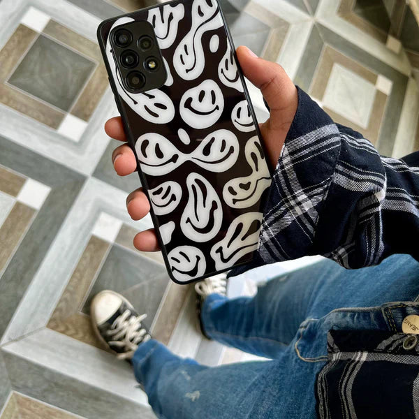 Black & White Crazy Smiley Case