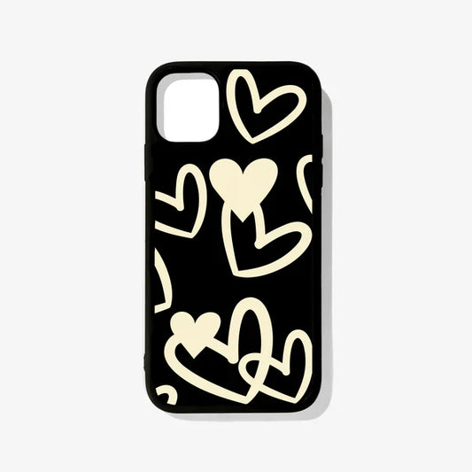 Hearts Outline Pattern Case