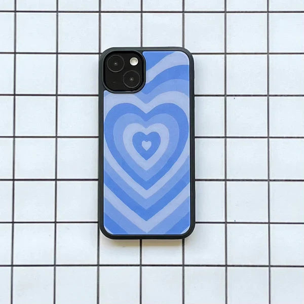 Blue Heart Glass Case