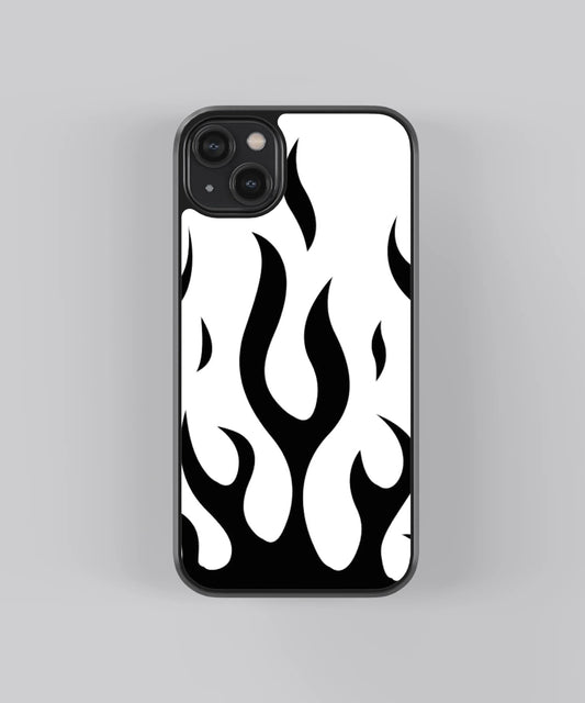 B&W Flames Abstract Case